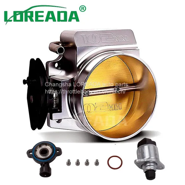 102mm Silver Intake Throttle Body, LS 4 Bolt Throttle Body for GM Gen III Ls1 Ls2 Ls3 Ls6 Ls7 Sx Ls 4 CNCSil