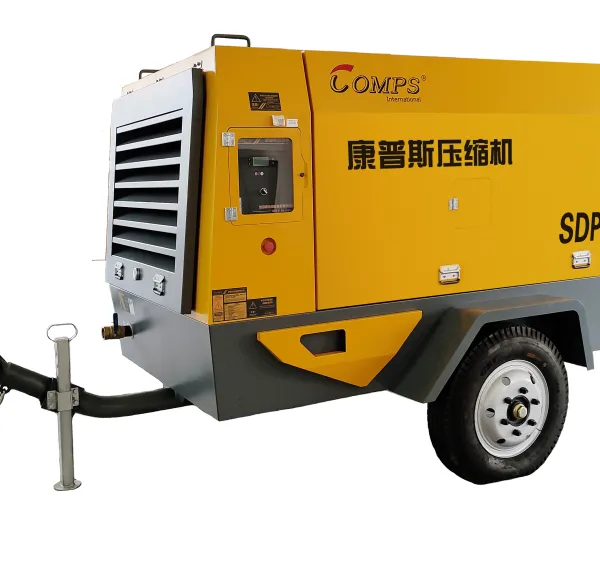 600 Cfm Operating Mode 17m3 12bar or 15m3 18bar Cummins Mining Air Compressor 12 18 Bar 550cfm 600cfm Diesel Engine Screw Air Compressor photo-3