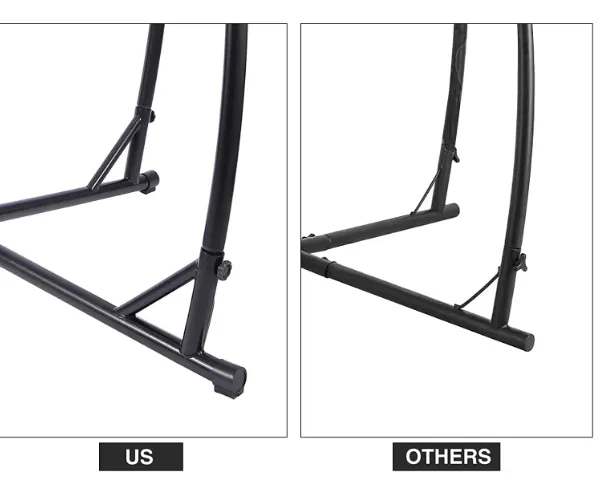 Black Color Strong and Durable Single Hanging Swing Chair With Stand photo-5