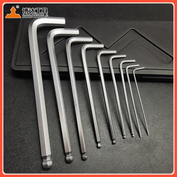 Industrial-grade Ball-end Hexagonal Wrench Set 1.5-10mm Extended L-shaped 9-piece Set of Screw Wrenches for Wholesale and Customization photo-4