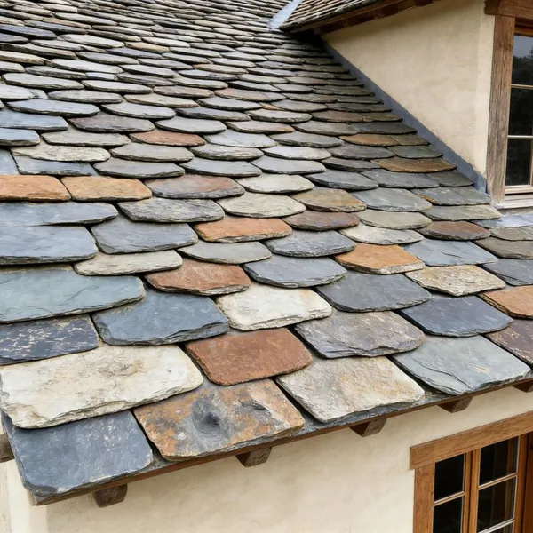 Natural SLATE Tiles, Rust-colored Bluestone Tiles, Villa Roof Tiles, Roof Tiles, SLATE, Fish-scale Tiles, Shale Tiles