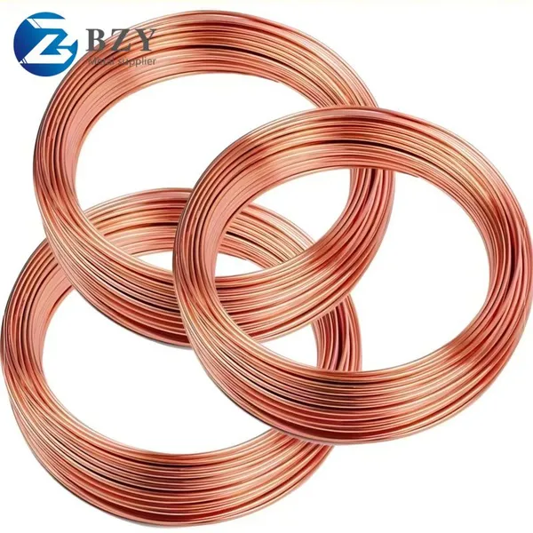 15m Length Red Copper Tube Pancake Coil Pipe 1/4'' 3/8'' 1/2'' 3/4'' C2600 Refrigeration Parts for Air Conditioner Welding