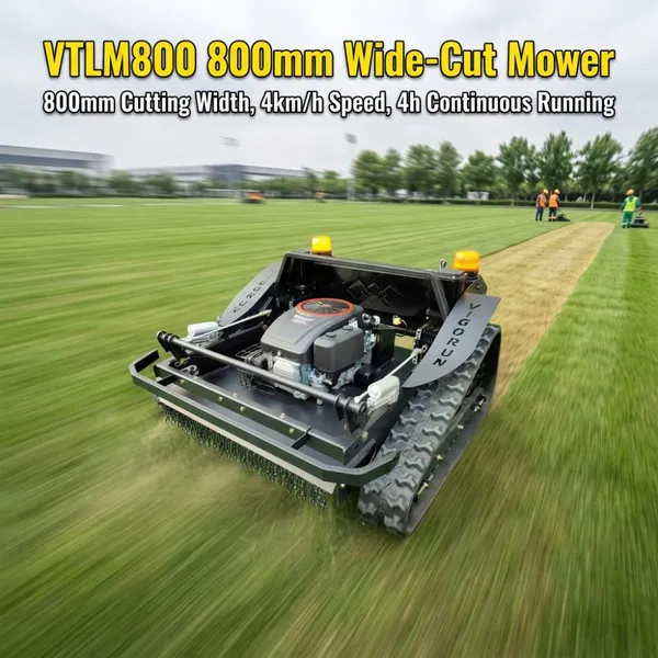 VTLM800 Vigorun 800 мм гусеничный дистанционно-управляемый моторный косилка с 60-градусным высоким крутящим моментом и поворотом