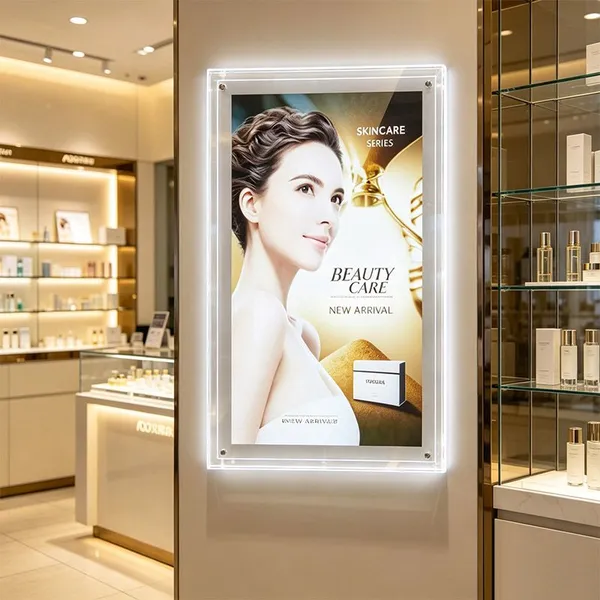 Crystal Acrylic LED Light Box | Edge‑Lit Laser Dot Sign | ADE Lightbox