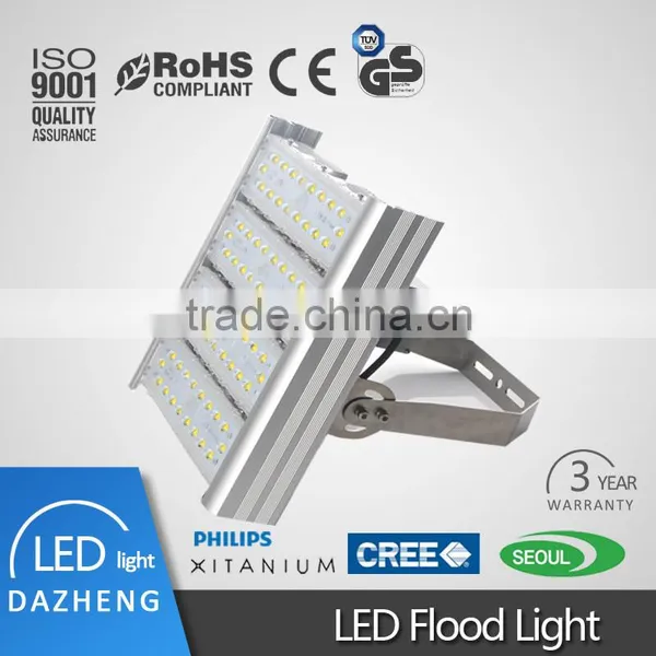 High power 110lm/w aluminium heat sink modular led floodlight 240w with ce rohs certificate for 3 years warranty