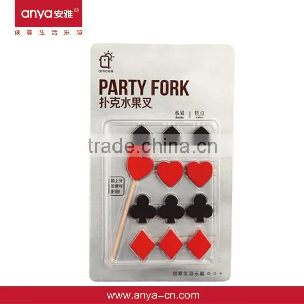 D598 Poker Pick Fruit Fork Set Plastic Pick
