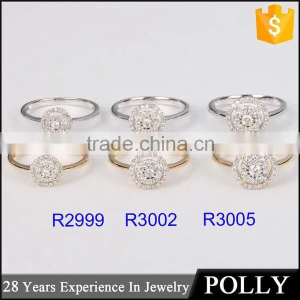 Fashion Design Jewelry Ring Pave Setting 925 Sterling Silver Ring Set Wholesale photo-3