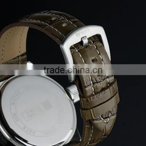 MR031 Brand New Mens Man Analog Army Military Leather Wrist Watch photo-4