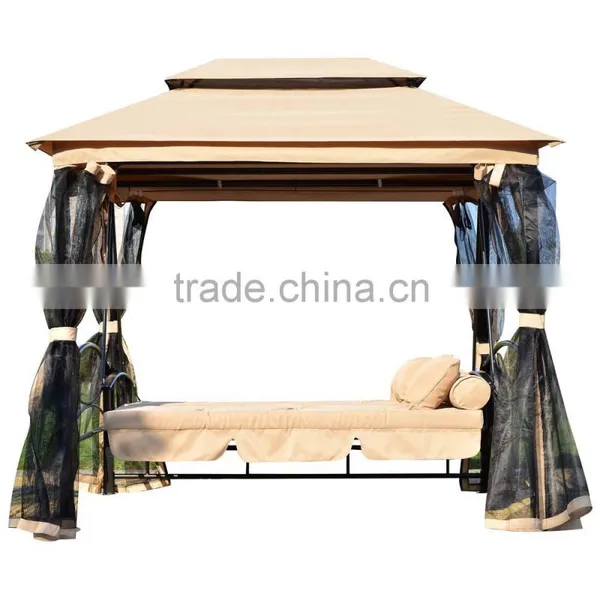 Outsunny Outdoor 3 Person Patio Gazebo Outdoor Canopy Garden Swing Bed Quality Choice photo-3