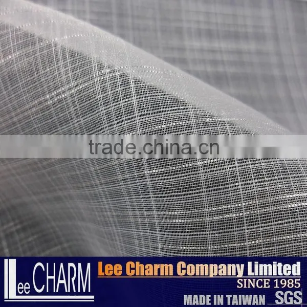 Polyester Organza Big Check Design Fabric photo-5