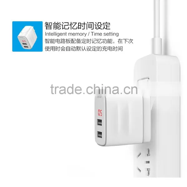 Joyroom 2.4A Digital Display Screen Double USB Ports Charger For IOS+Android Smarter Travel Charger For IPhone TB-0237 photo-6