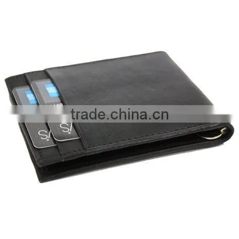 Men's Compact Lambskin Leather Bifold Front Pocket Metal Money Clip Wallet Quality Choice photo-5