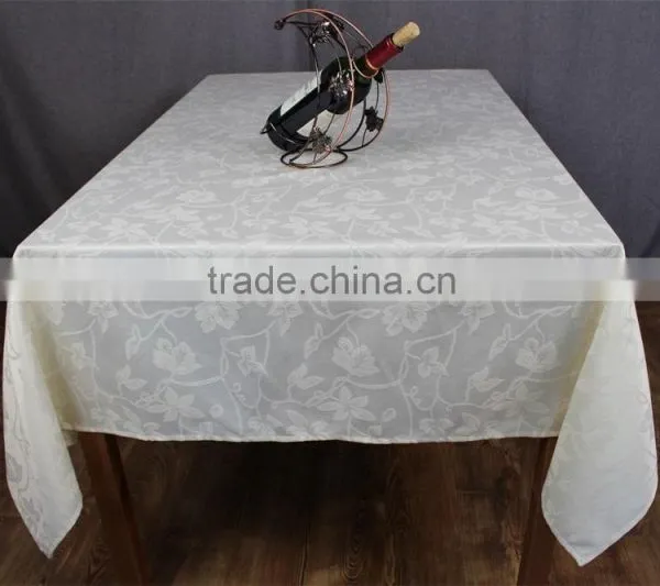 T/C Popular Jacqured White Cheap Table Cloth photo-6