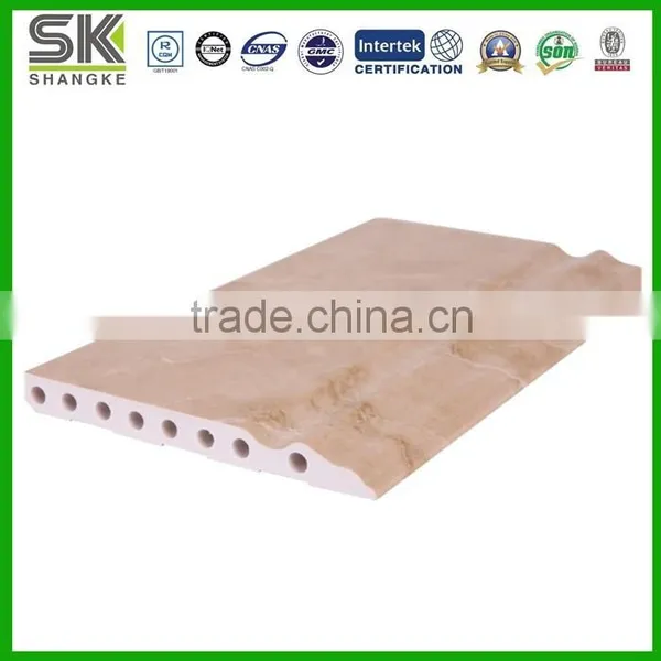 Faux Stone Line Decorative Artificial Marble Pvc Skirting Board photo-3