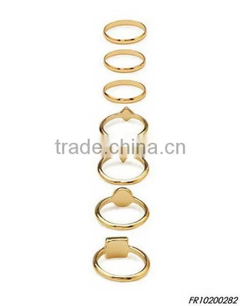 Black Gold Geometric Rings photo-2