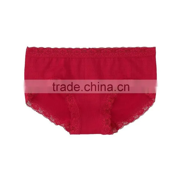 Lady's High Quality Soft Lace Cotton Spandex Shorts photo-5