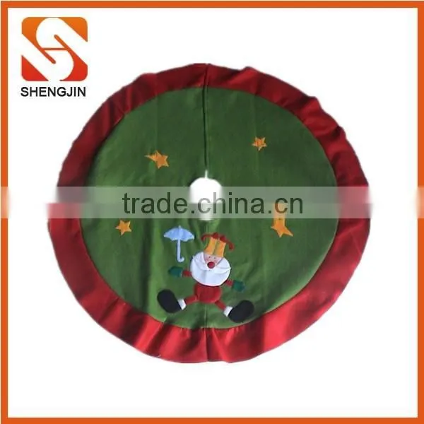 SJ-6488 Factory Sale Cheap Xmas Tree Skirt Double Layer Felt Christmas Tree Skirt photo-2