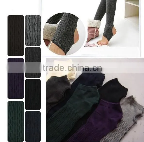 Winter Women Thick Fleece Lined Leggings Thermal Fur Tights Leggings photo-5