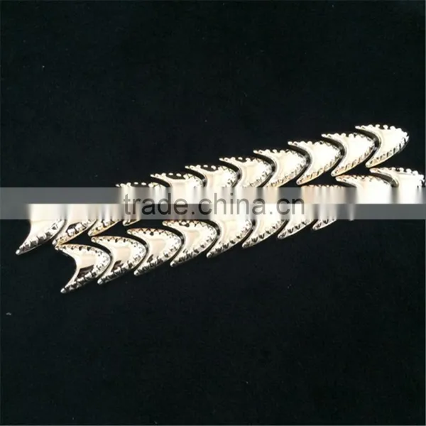 Fish Bone Shape Rhinestone Mesh Plastic Rhinestone Trimming Garment Accessories photo-5