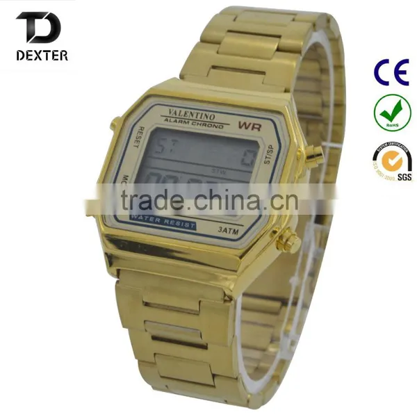 Digital Sport Watch LED Mens Watch Stainless Steel Mens Digital Watch
