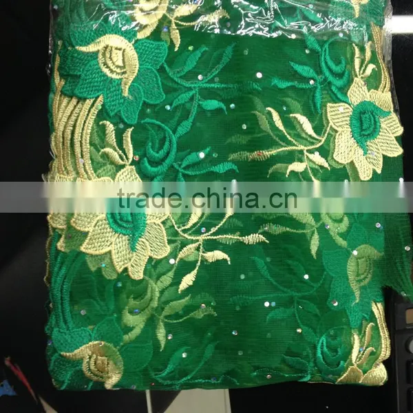 Narrow Embroidered Mesh Lace