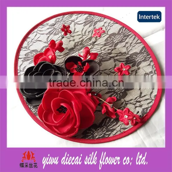 Handmade Natural Women Sinamay Church Hat for Party photo-4