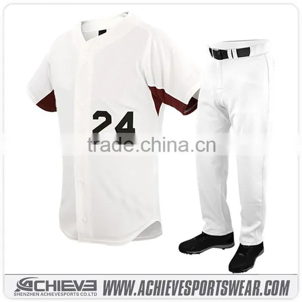 Wholesale Custom Sublimation Baseball Jersey Sublimation Full Button Baseball Jersey photo-6