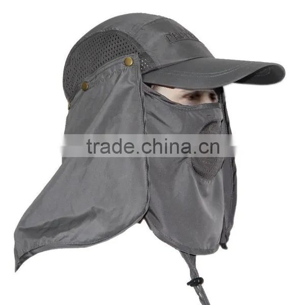 Breathable Multifunctional Sun Shield Flap Hat Cap Mask for Farming photo-3
