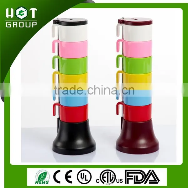 Creative Cups & Saucers, Bright Color Rainbow Cup Set photo-2