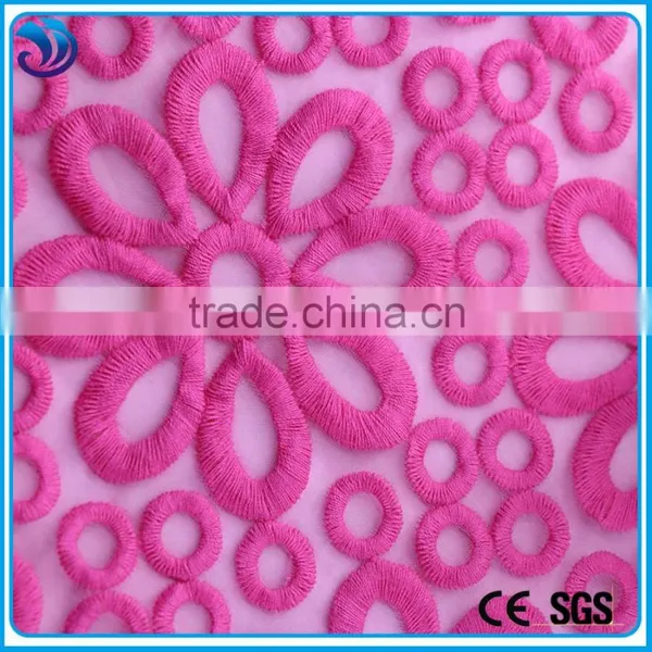 Fancy Cotton Yarn Embroidery Lace Fabric for Fashion Wearing photo-2