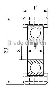 China Hotsale 608RS Rubber Wheel for Grinding Machine photo-6