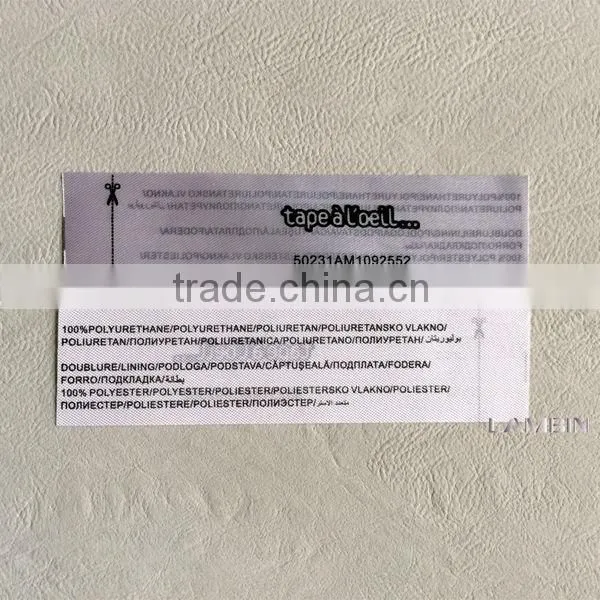 Double Side Offset Printed Nylon Wash Care Label photo-5