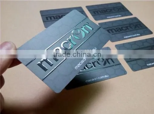 Glossy Finish Black Color Spot UV Embossed Coating Business Cards Supplier's Choice photo-2