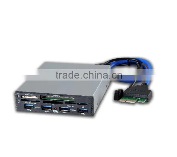 PCI-E 3.5" Internal Multi Memory Card Reader With 4 USB 3.0 Ports Combo HUB photo-2