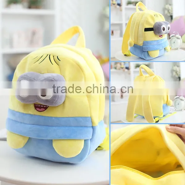25*19cm(S)/35*28cm(L) Lovely Customzied Grey Totoro Plush Animal Cartoon Backpack for Children photo-2