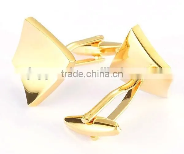 Gold Engravable Infinity Rectangle Cuff Links