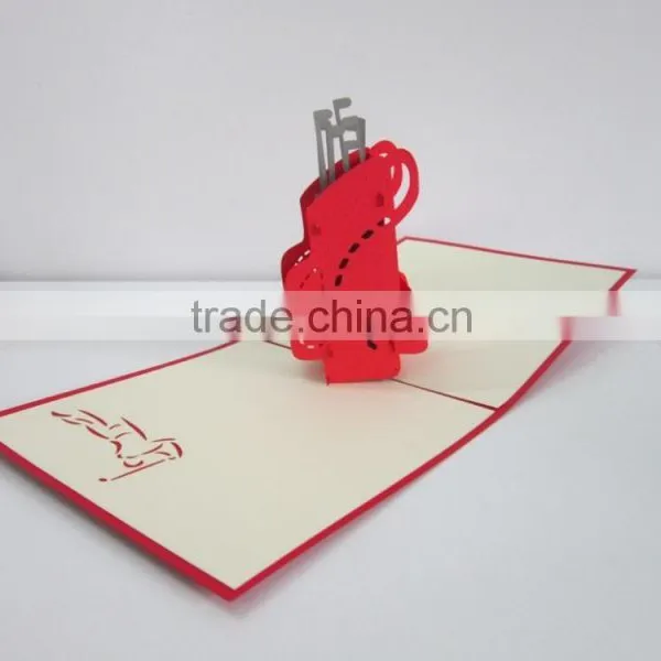 Golf Bag Pop up Greeting Card photo-3