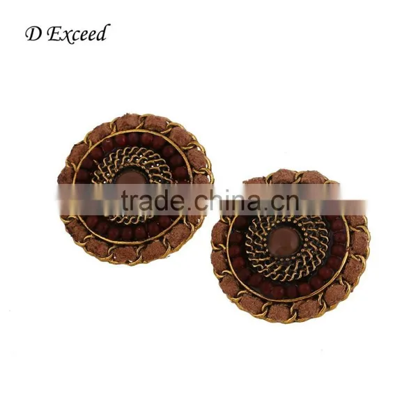 Wholesale Jewelry New Designs Ladies/Women's Ethnic Bohemian Resin Earrings Cotton Braided Dangle Earrings photo-2