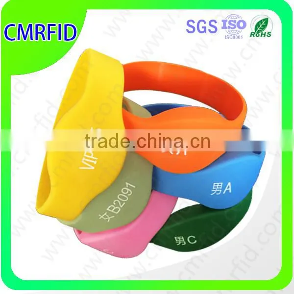Soft Silicone Waterproof 6 Colors RFID Wristband