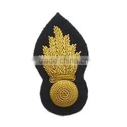 Top Quality Hand Embroidered Bullion Wire Badges / Military Badges