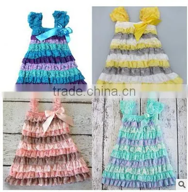 Baby Petti Ruffler Romper Multicolor Romper Cheap Lace Romper photo-4