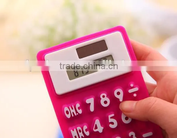 OEM Factory Solar Colorful Transparent Calculator/Solar Silicone Calculator photo-6