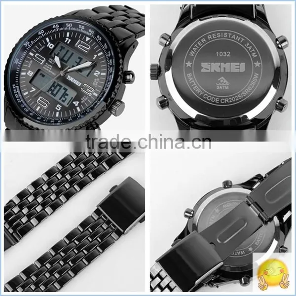 Luxury Digital Quartz Watch Wholesale Dual Time Zone Waterproof Watches For Men photo-2
