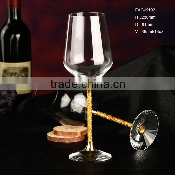 High Quality Wedding Occasion Clear Decorated Crystal Wine Glasses photo-4