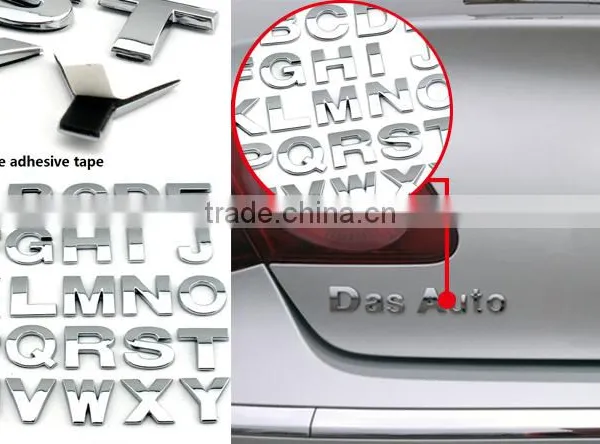Customized Car Decorative 3D Chrome Letters With Strong Adhesive Tape photo-6