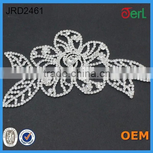 New Arrival Bridal Jewelry Bling Crystal Rhinestone Applique for Wedding Dress photo-5