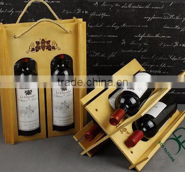 2015 New Product! Unique Not Closed Multi Function Wooden Wine Box photo-2