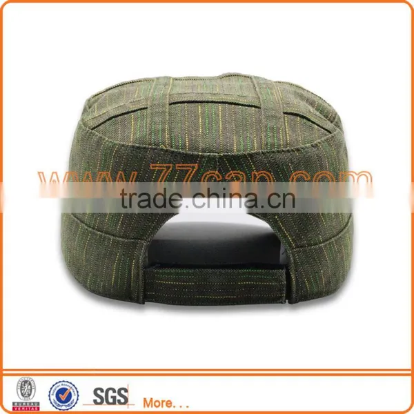 100% Cotton Distress Rips Military Cap photo-2