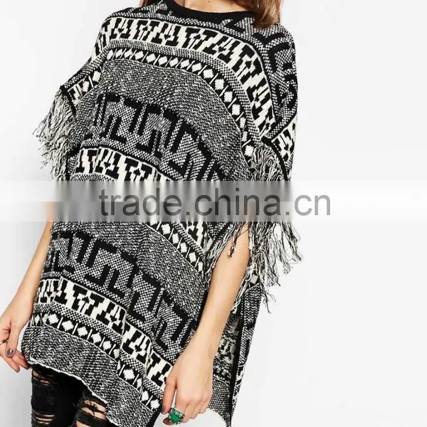2015 High Latest Fashion Design Wool Shawl With Fringes photo-4