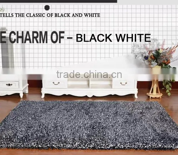 2016 Hot Sale Black White Thinker Rug Carpet Floor Carpet photo-2
